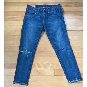 Polo Ralph Lauren Size 27  Tompkins Skinny Crop Low Rise Ripped Skinny   Jeans